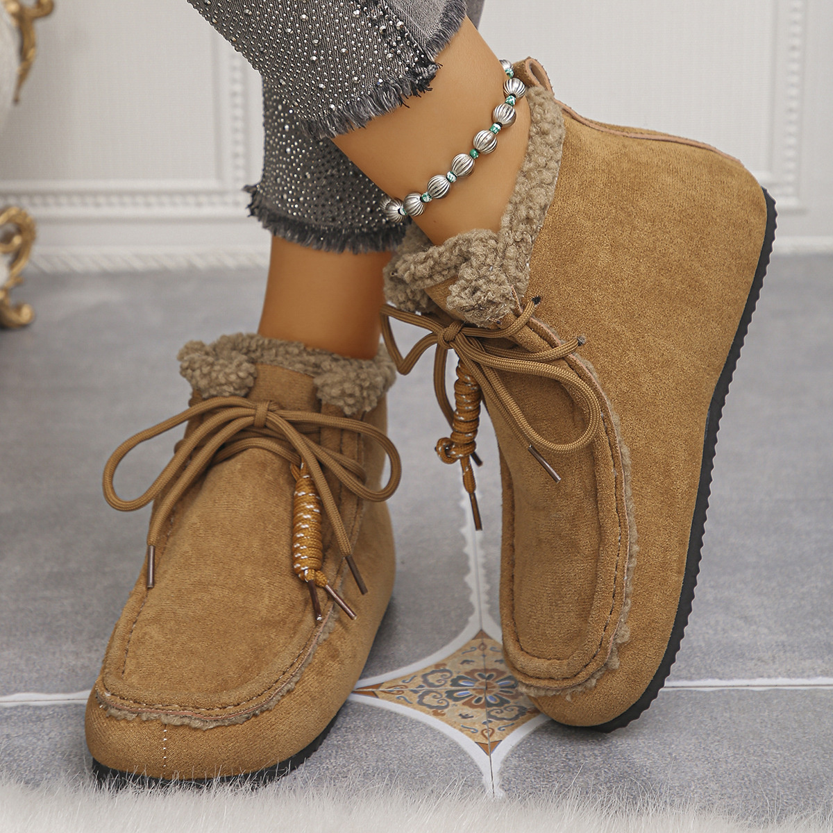 Plush Lined Ankle Boots