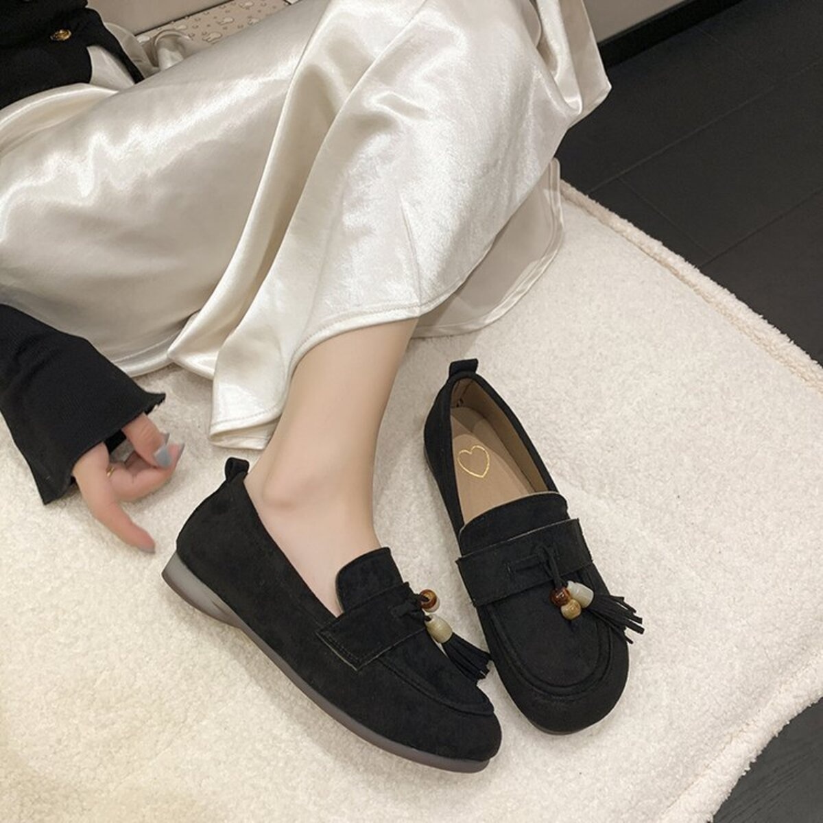 Tassel Round Toe Slip-Ons