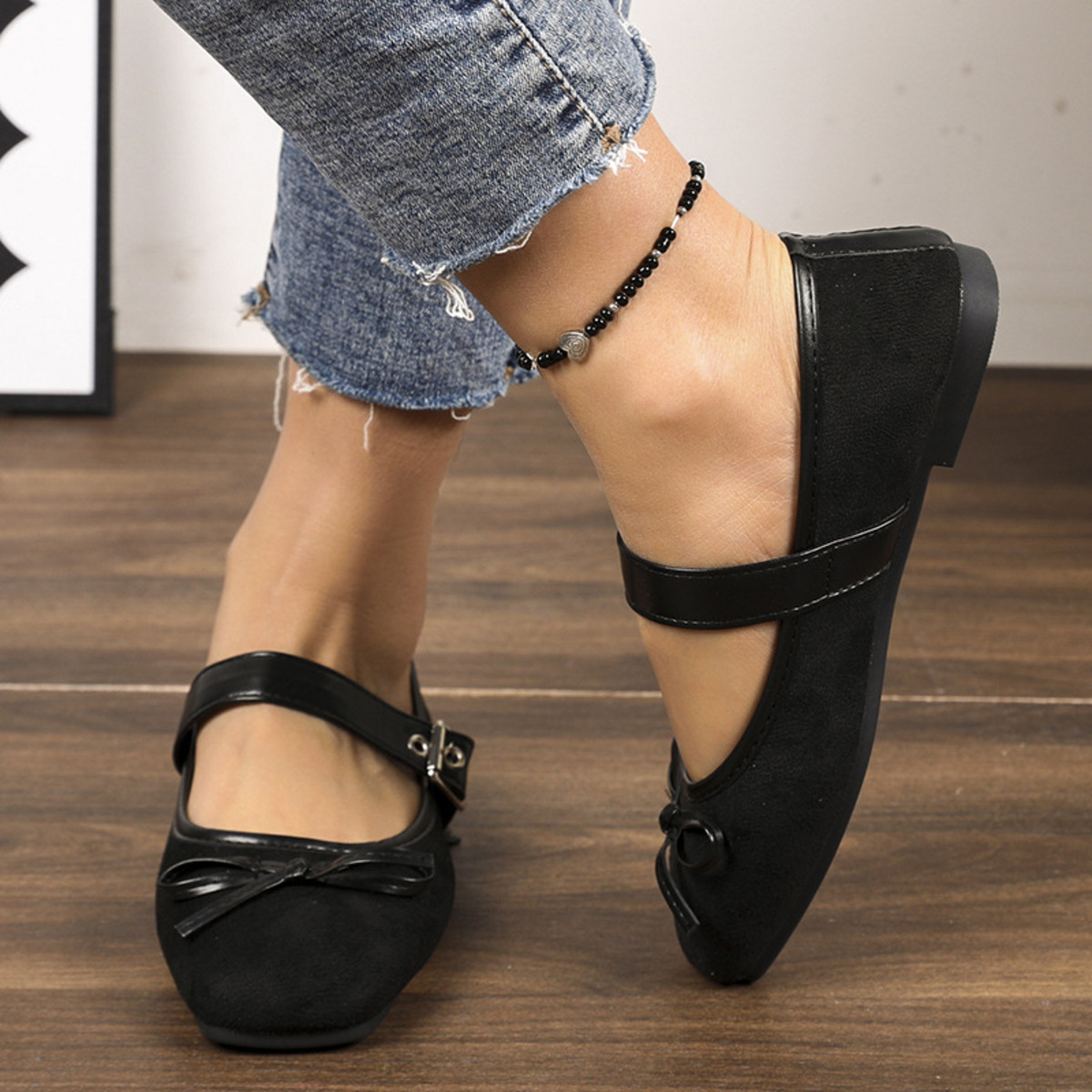 Square Toe Flats Slip-Ons