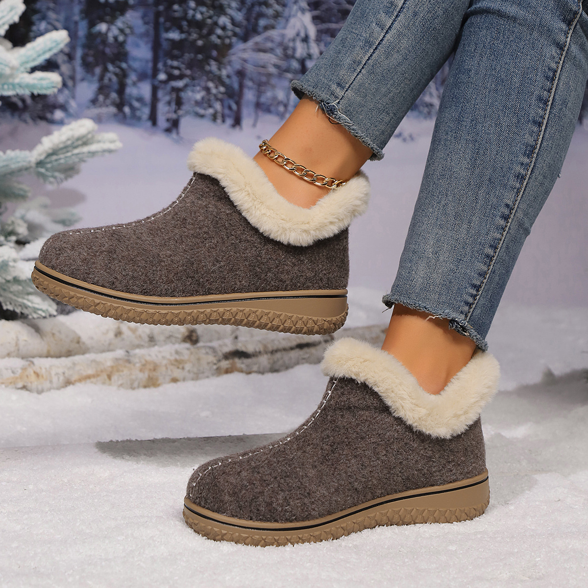 Round Toe Ankle Boots