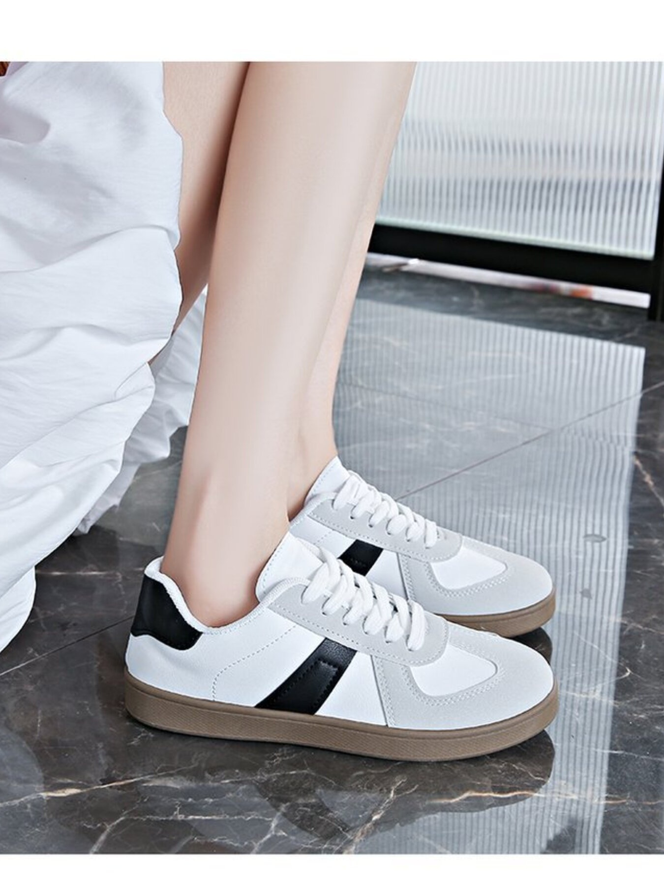 Stripe Lace Up Sneakers