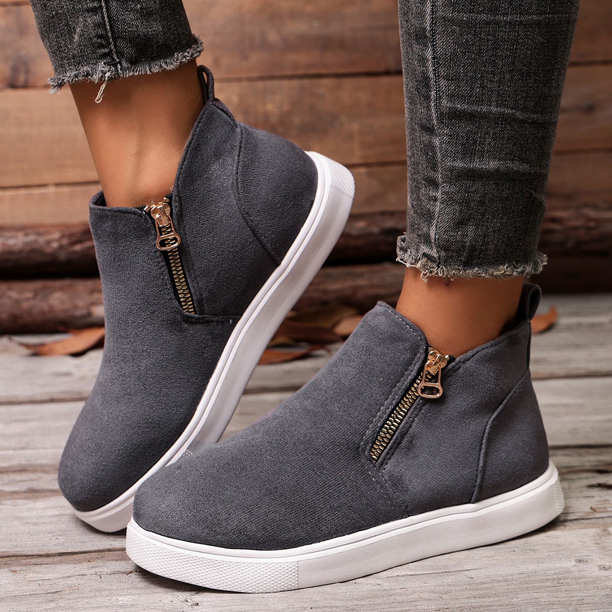 Round Toe Ankle Boots