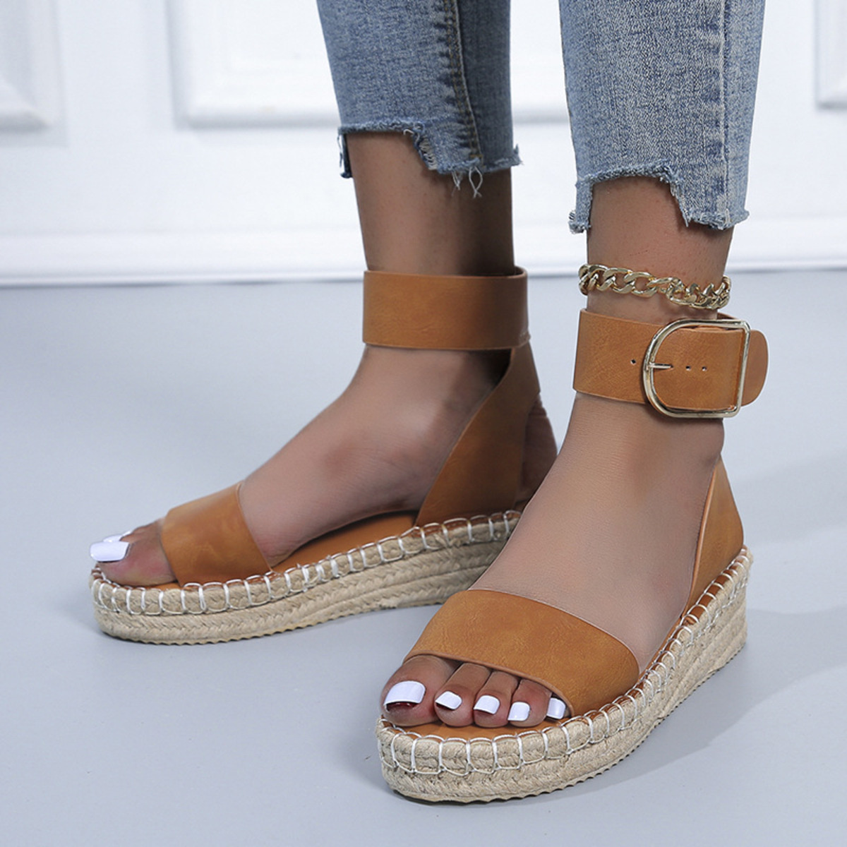 Open Toe Openwork Sandals