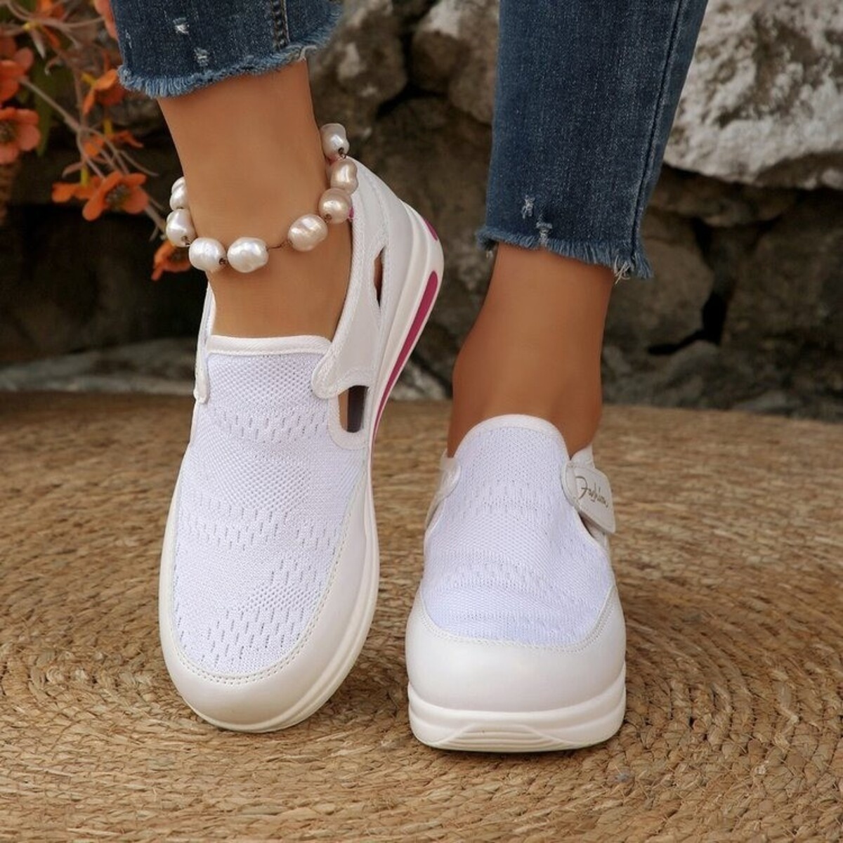 Breathable Mesh Wedge Sneakers