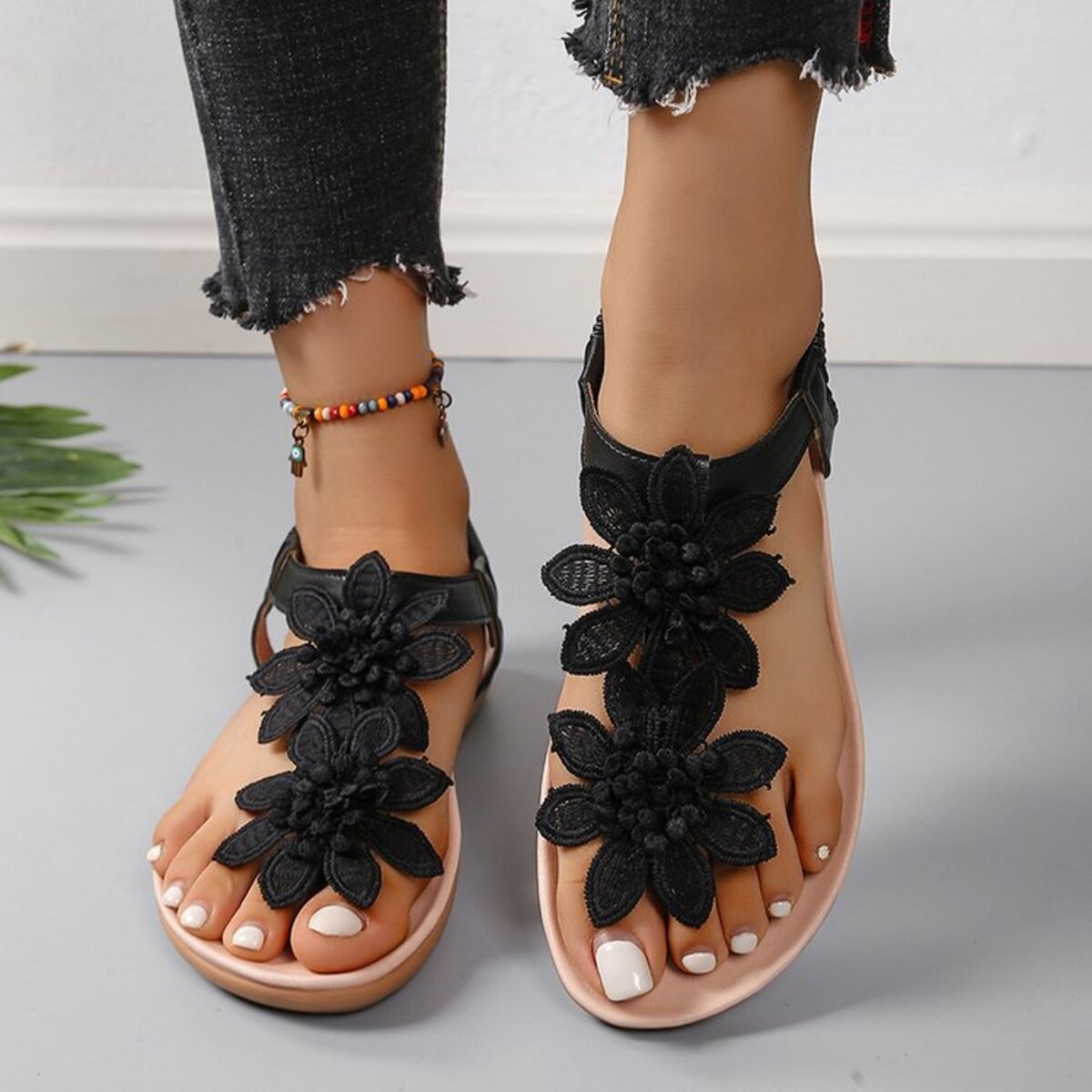 Toe Post Flats Sandals