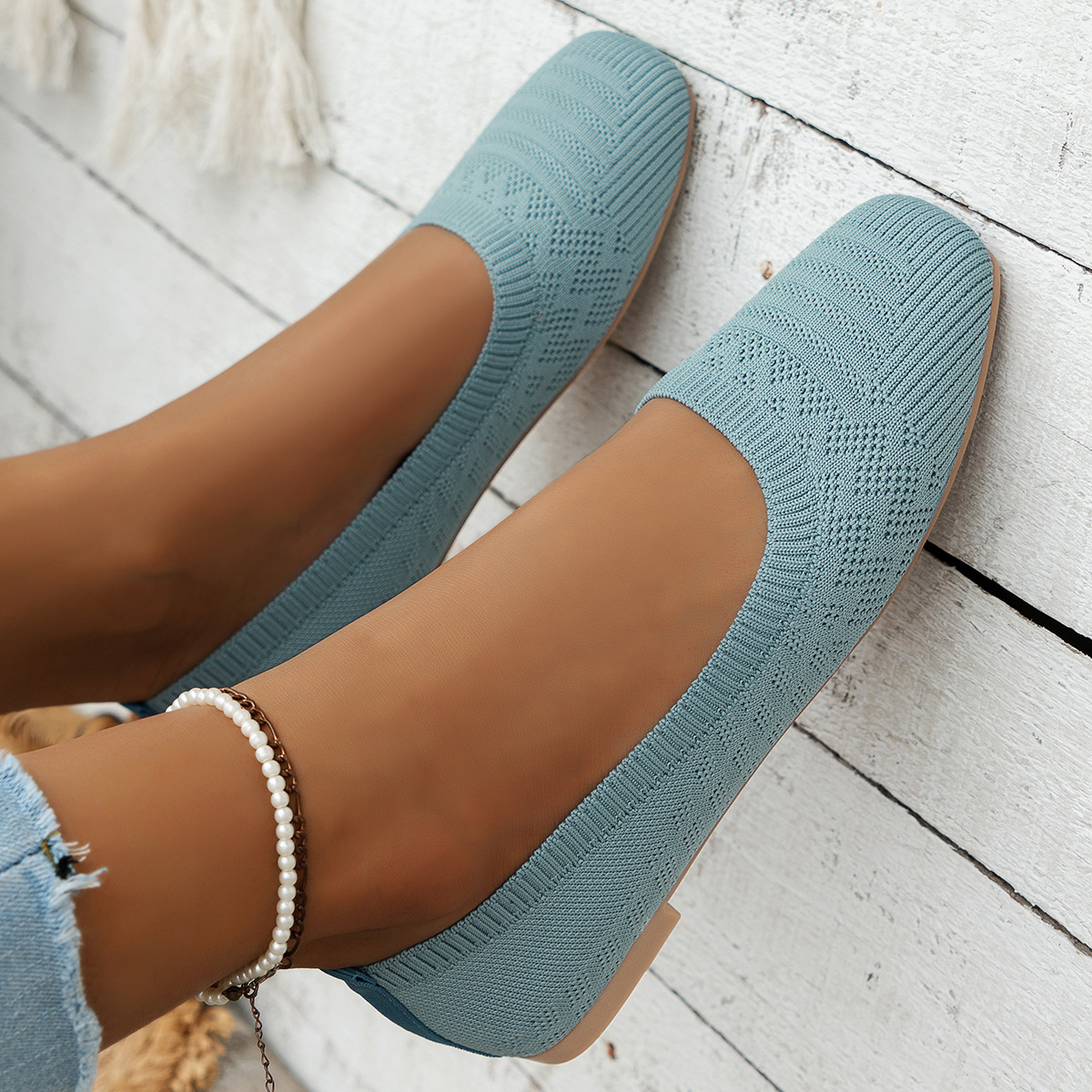 Square Toe Slip-Ons