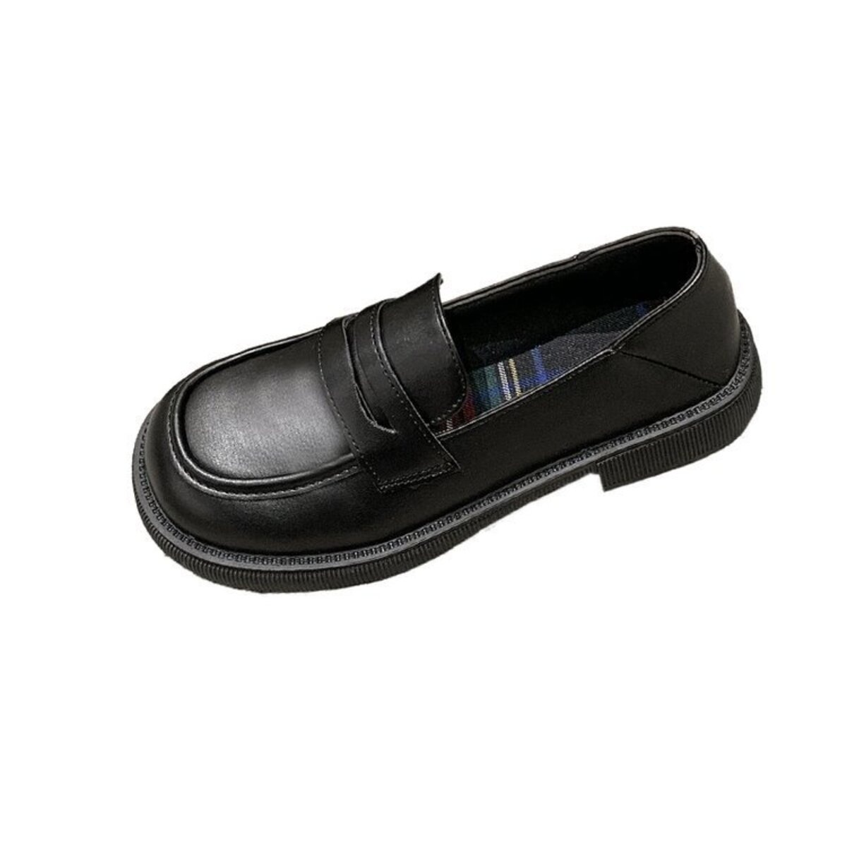 Round Toe Leather Loafers