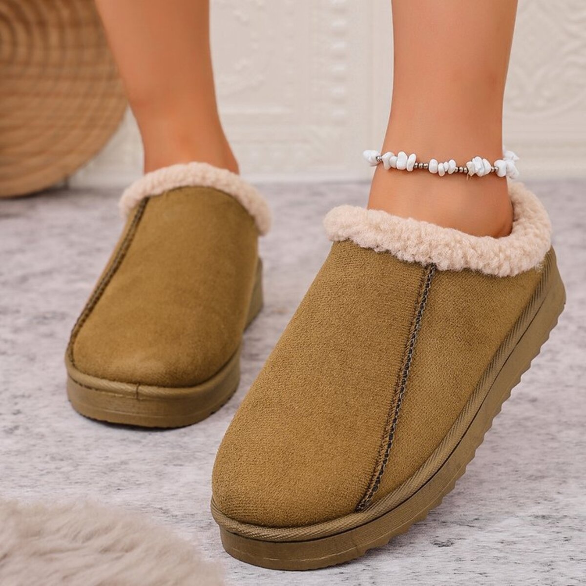 Cozy Plush Lined Clog Slippers