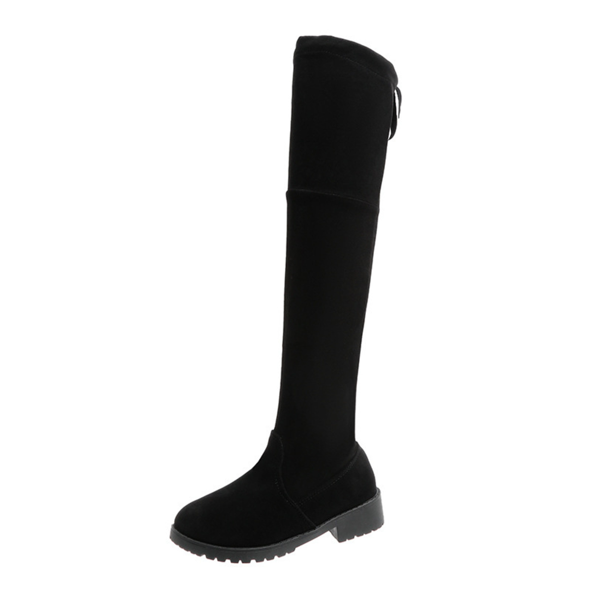 Over-the-Knee Boots with Back Lace-Up Detail