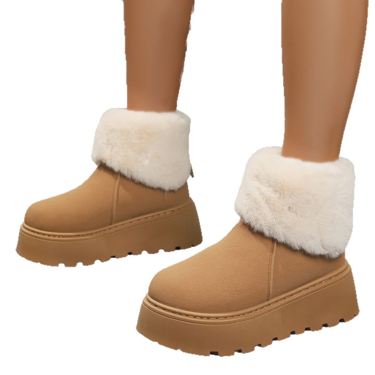 Round Toe Platform Boots