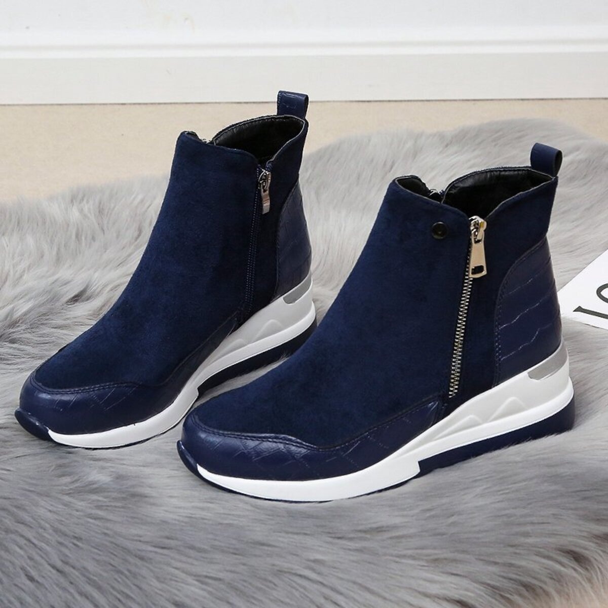 Side Zipper Ankle Boots