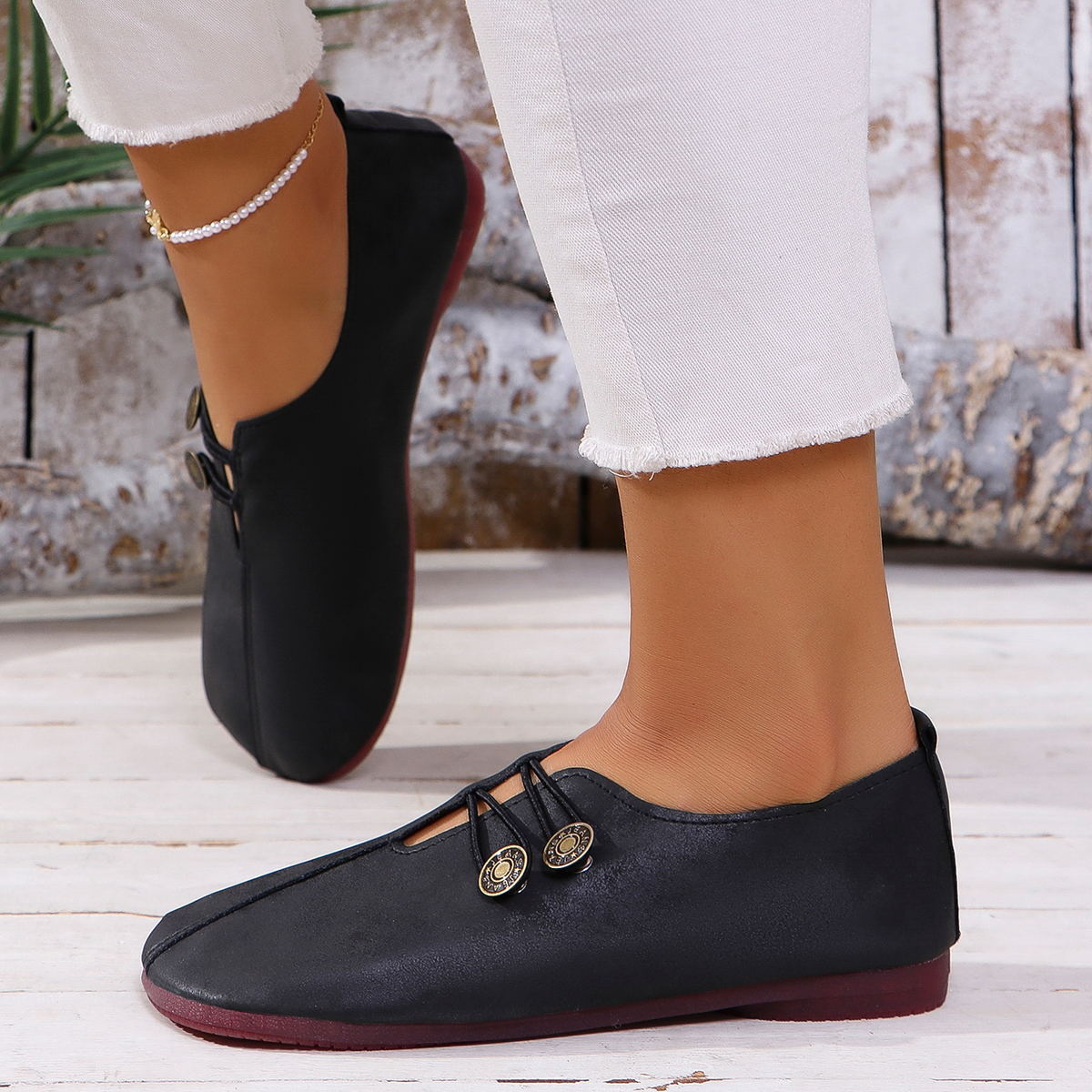 Round Toe Slip-Ons