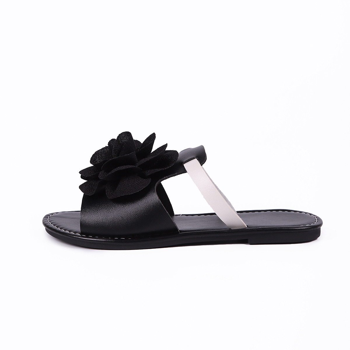 Flower Open Toe Flats Sandals