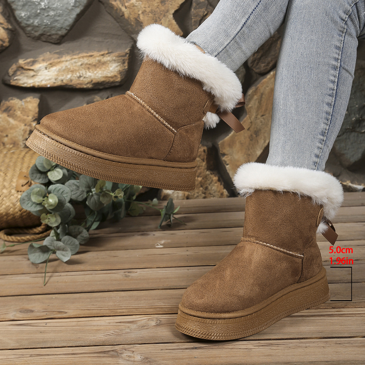 Fur-Lined Winter Ankle Boots