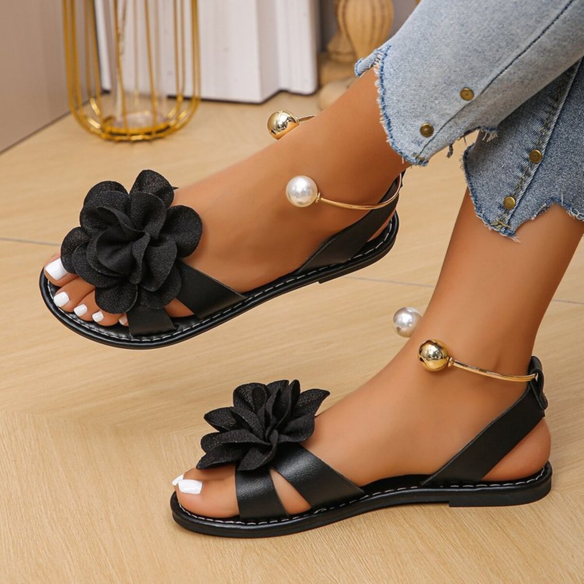 Flower Open Toe Sandals