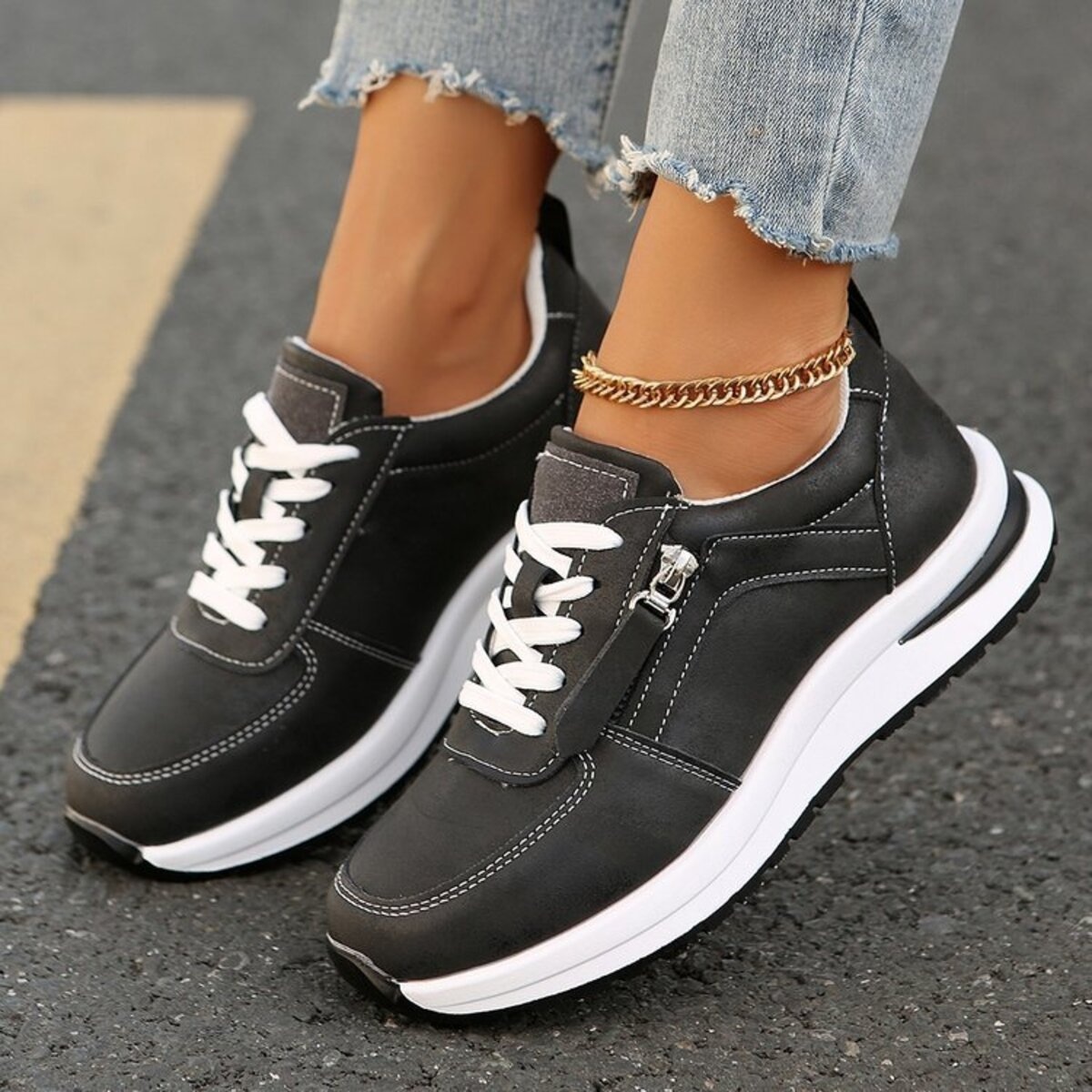 Lace Up Platform Athletic