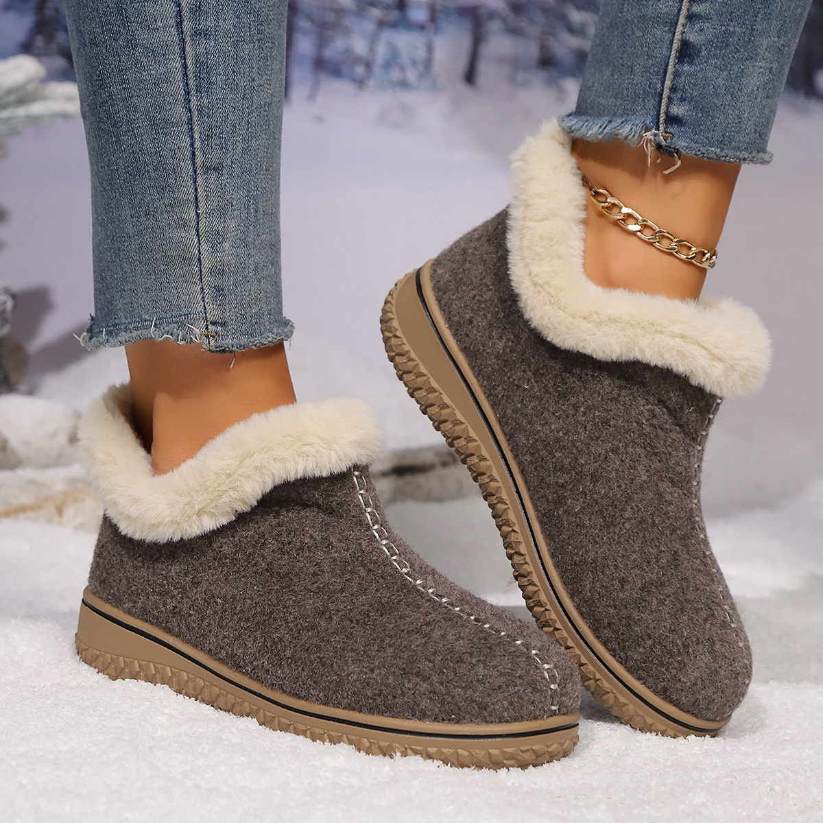 Round Toe Ankle Boots