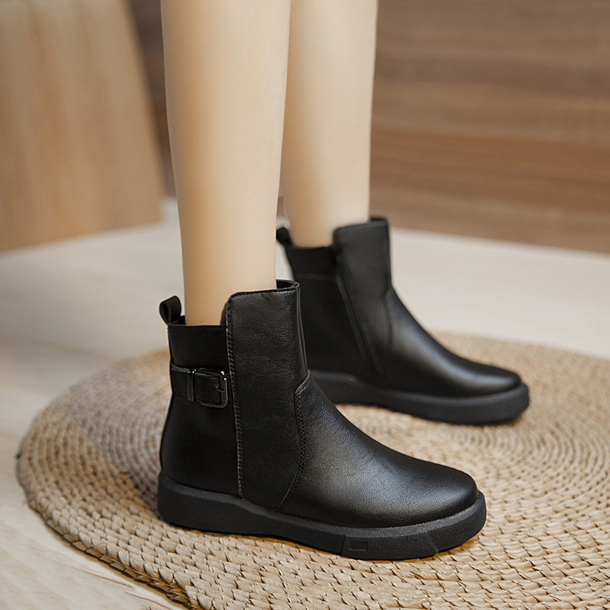 Round Toe Platform Boots