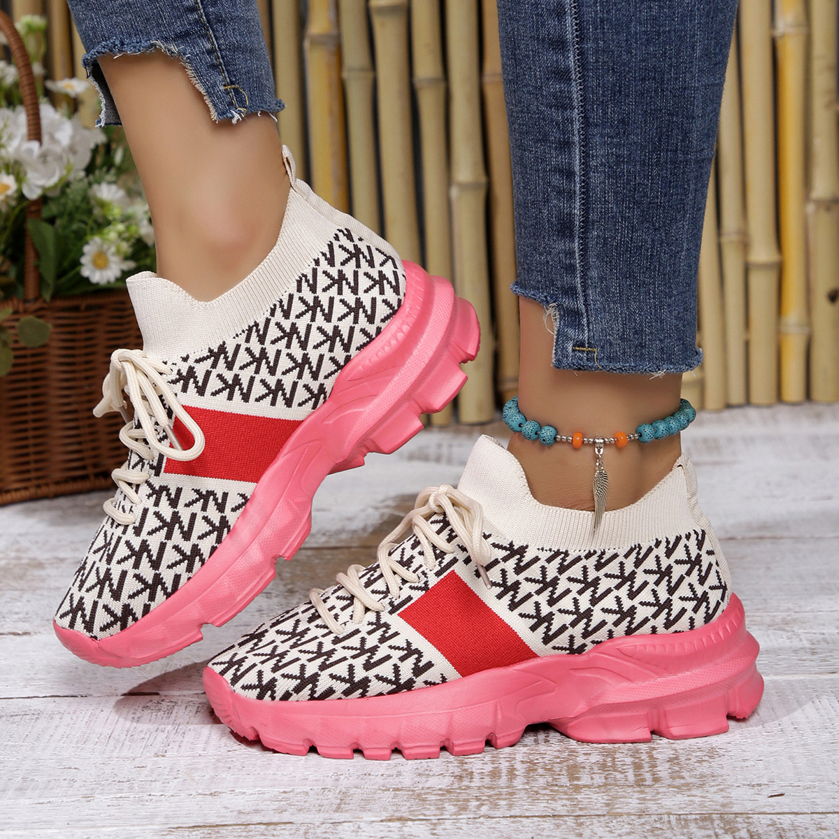 Lace Up Platform Sneakers