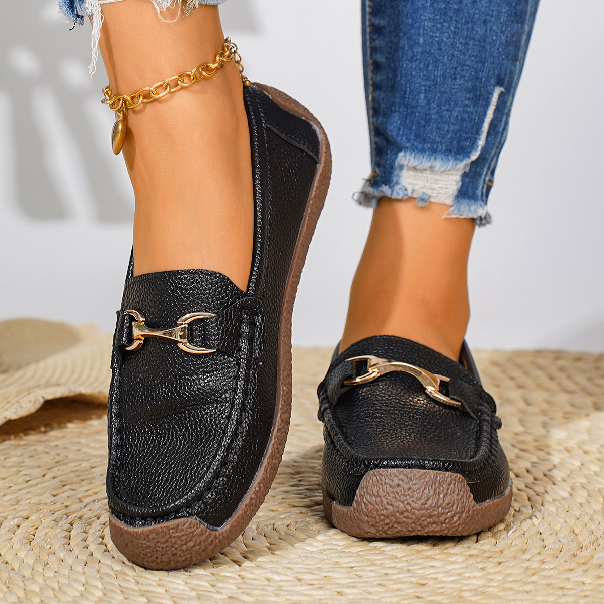 Round Toe Slip-Ons