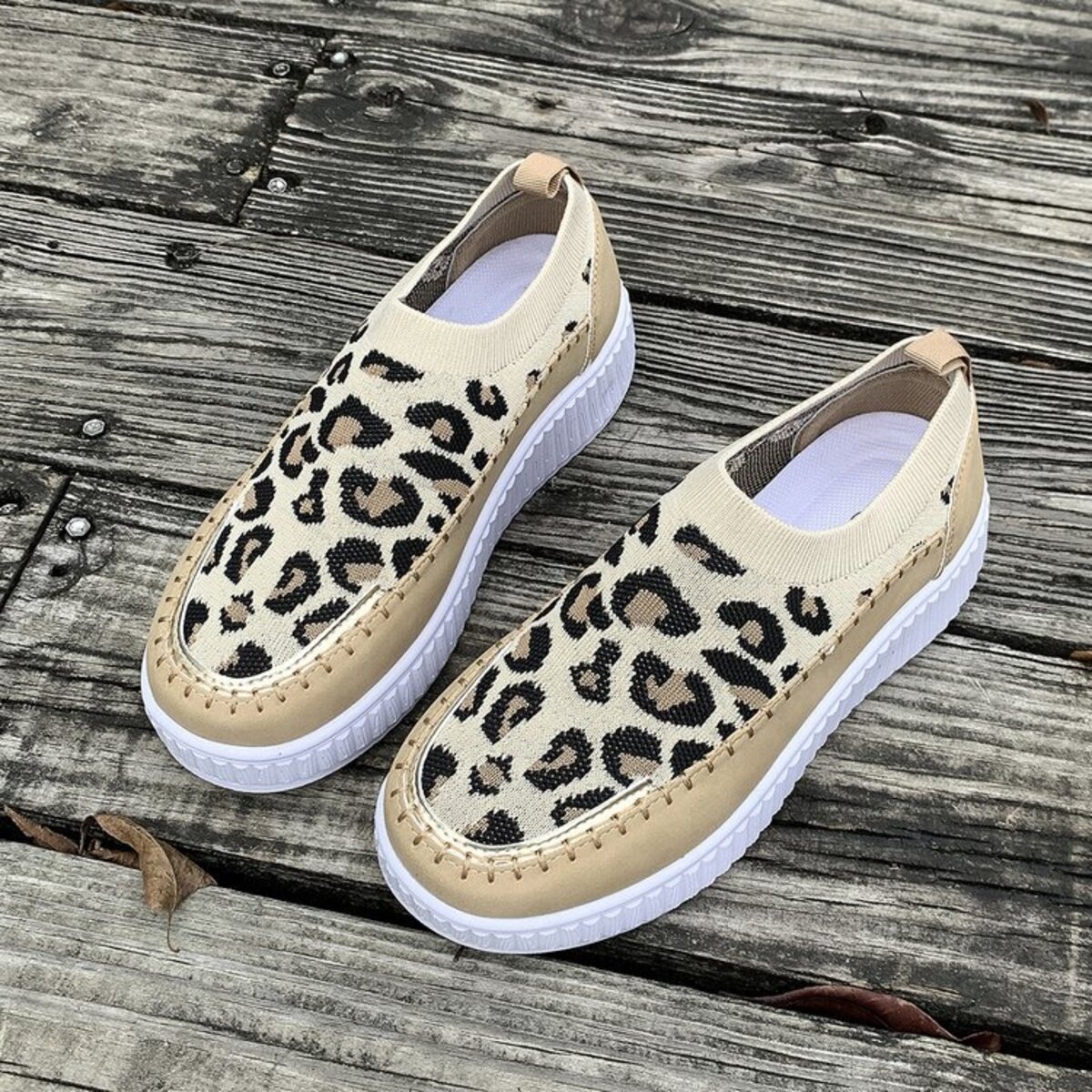 Round Toe Platform Slip-Ons