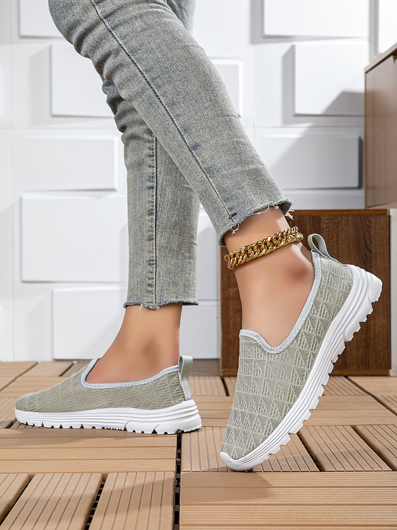Breathable Mesh Slip-On Sneakers