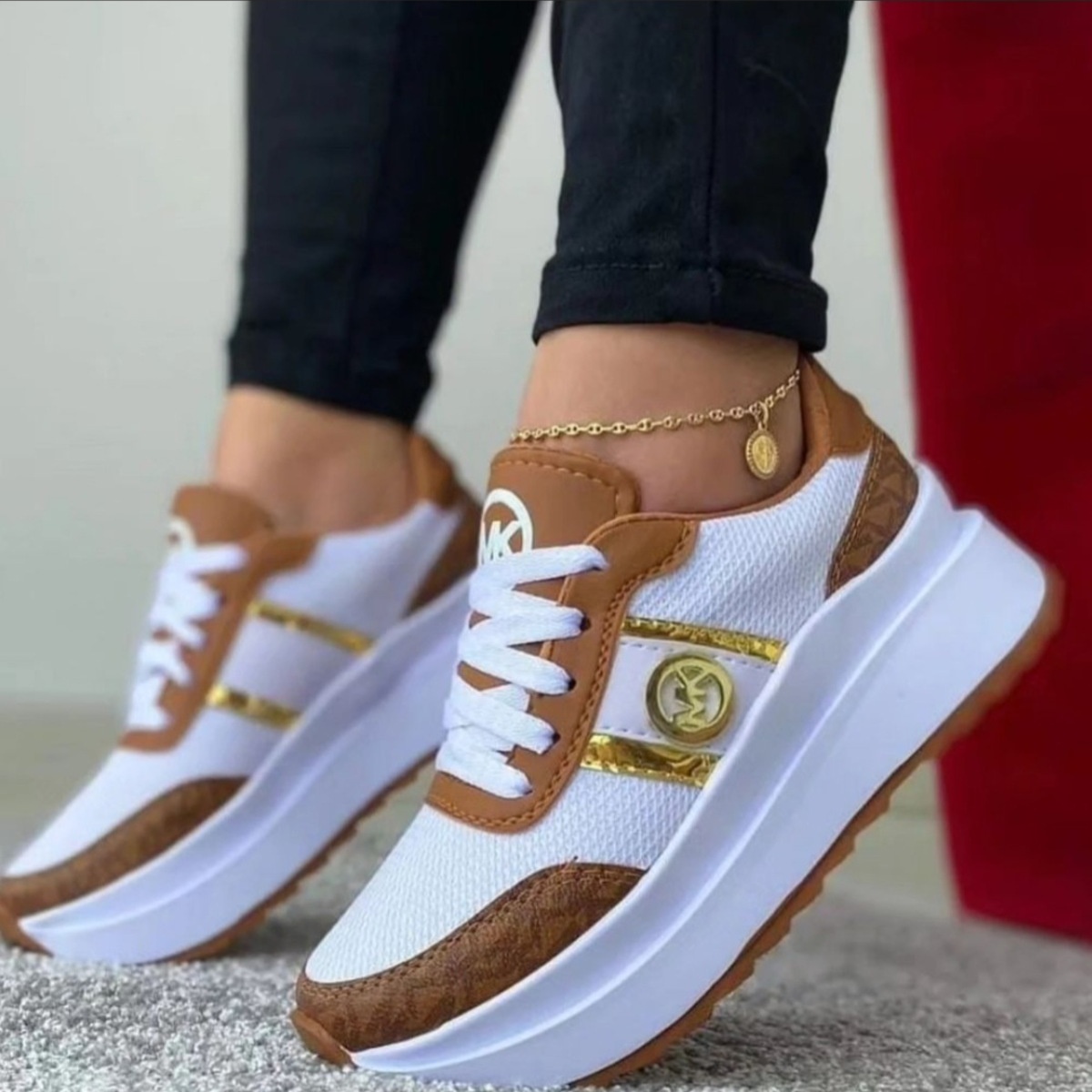 Round Toe Platform Sneakers