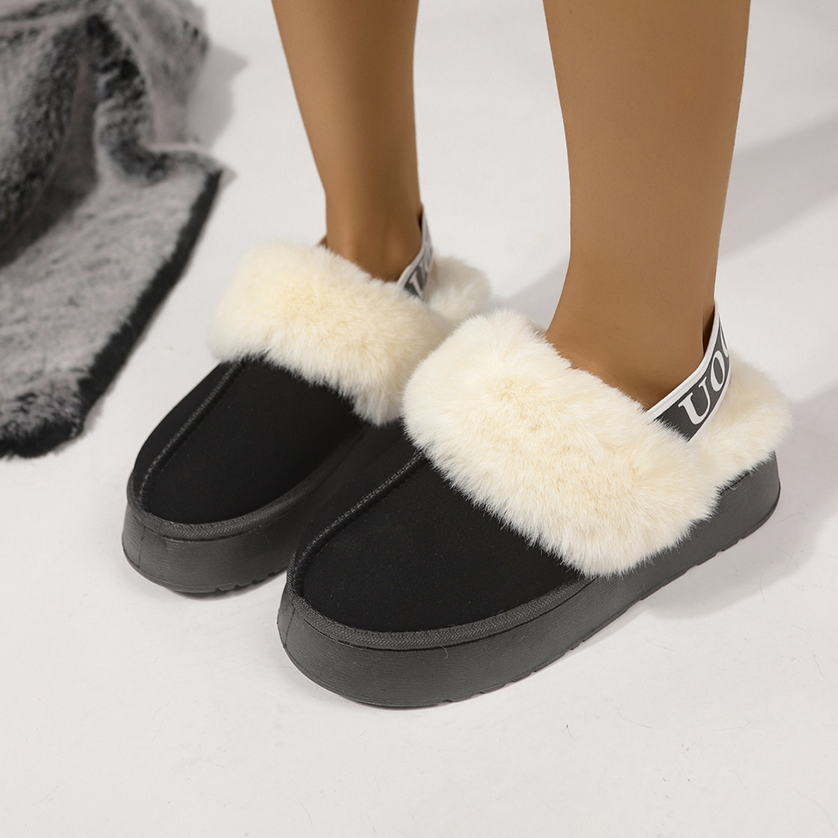 Round Toe Platform Ankle Boots