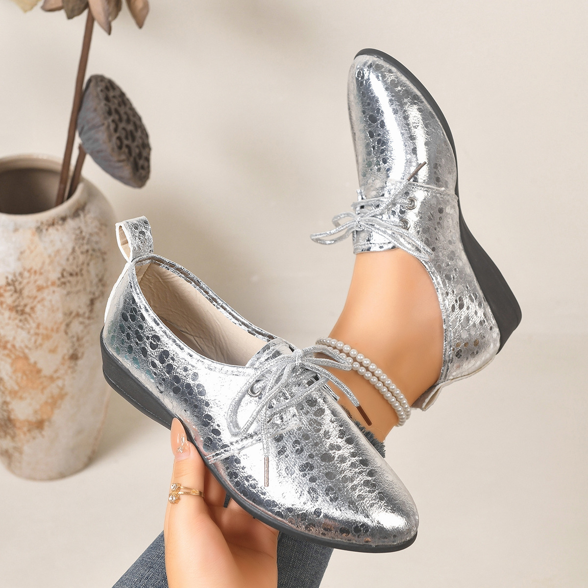 Point Toe Wedge Loafers