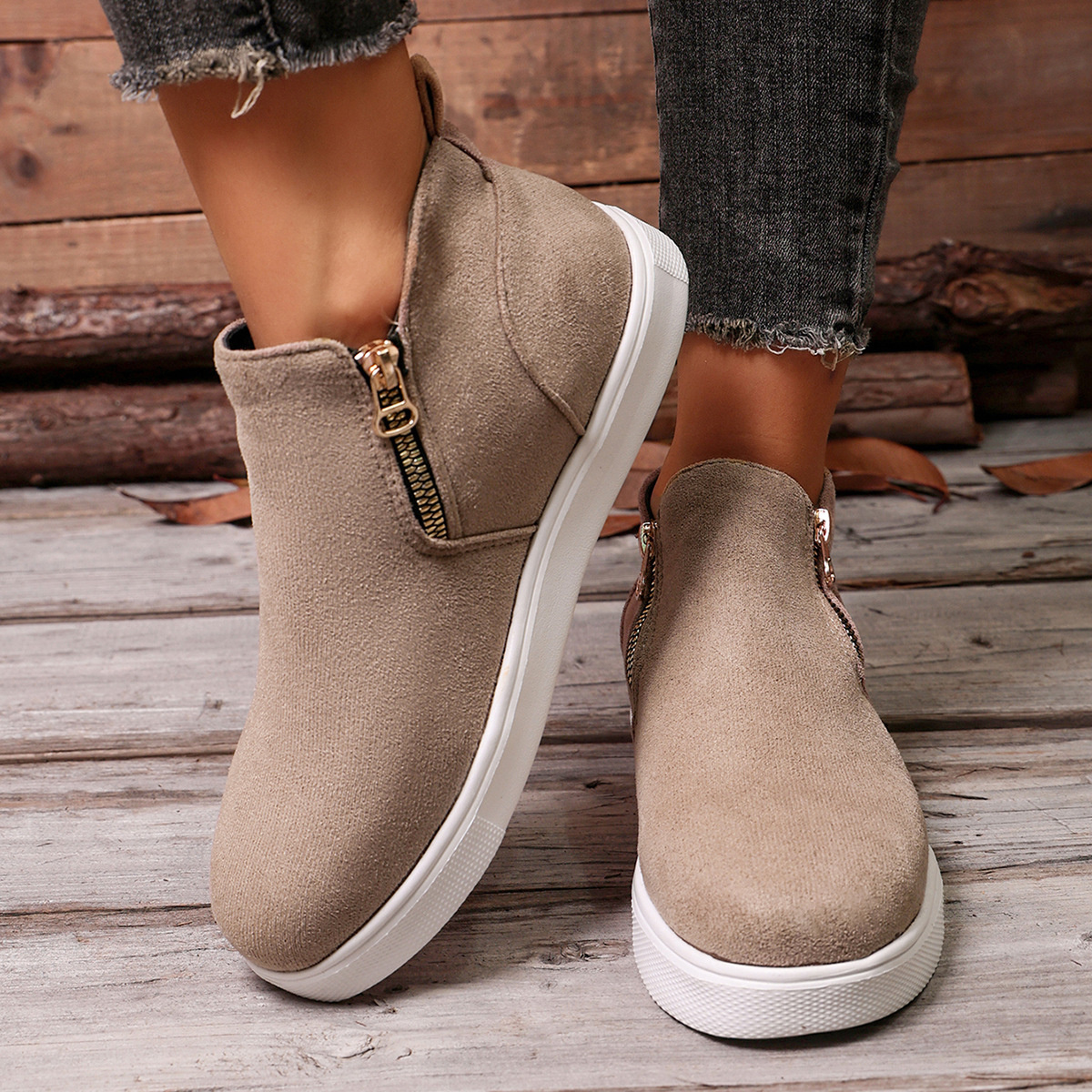 Round Toe Ankle Boots