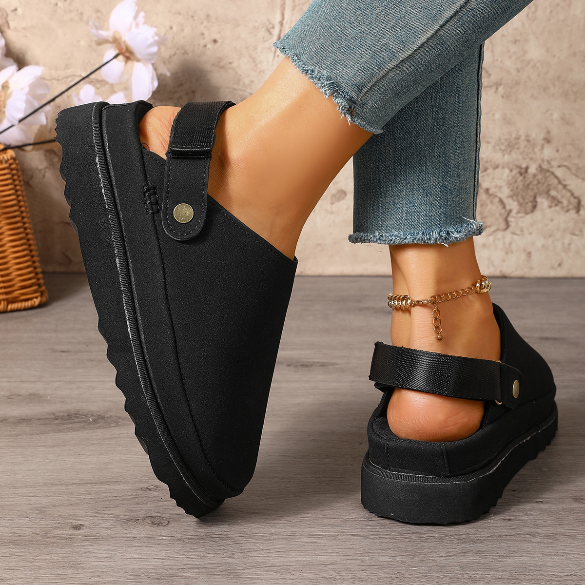 Round Toe Slip-Ons