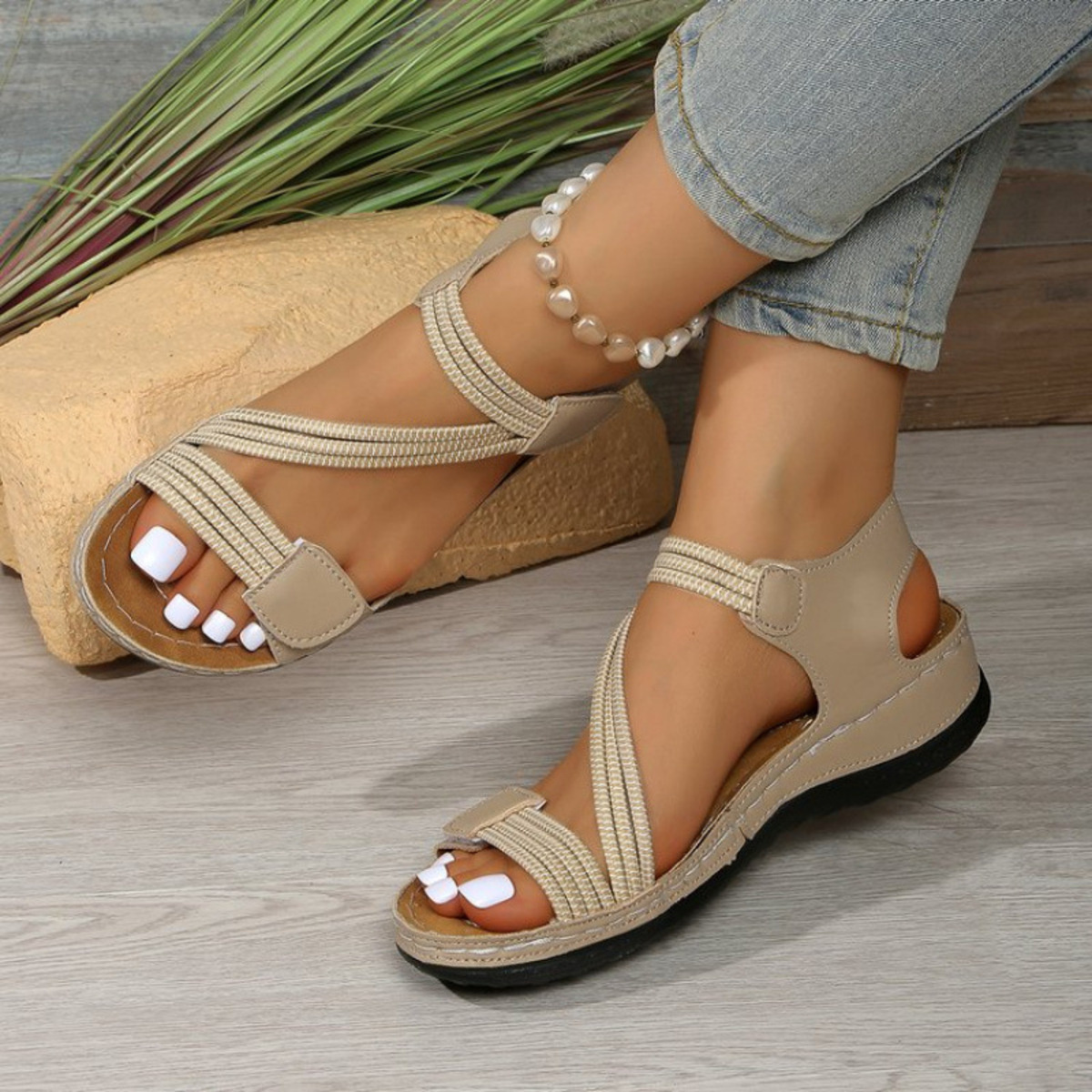 Open Toe Wedge Sandals