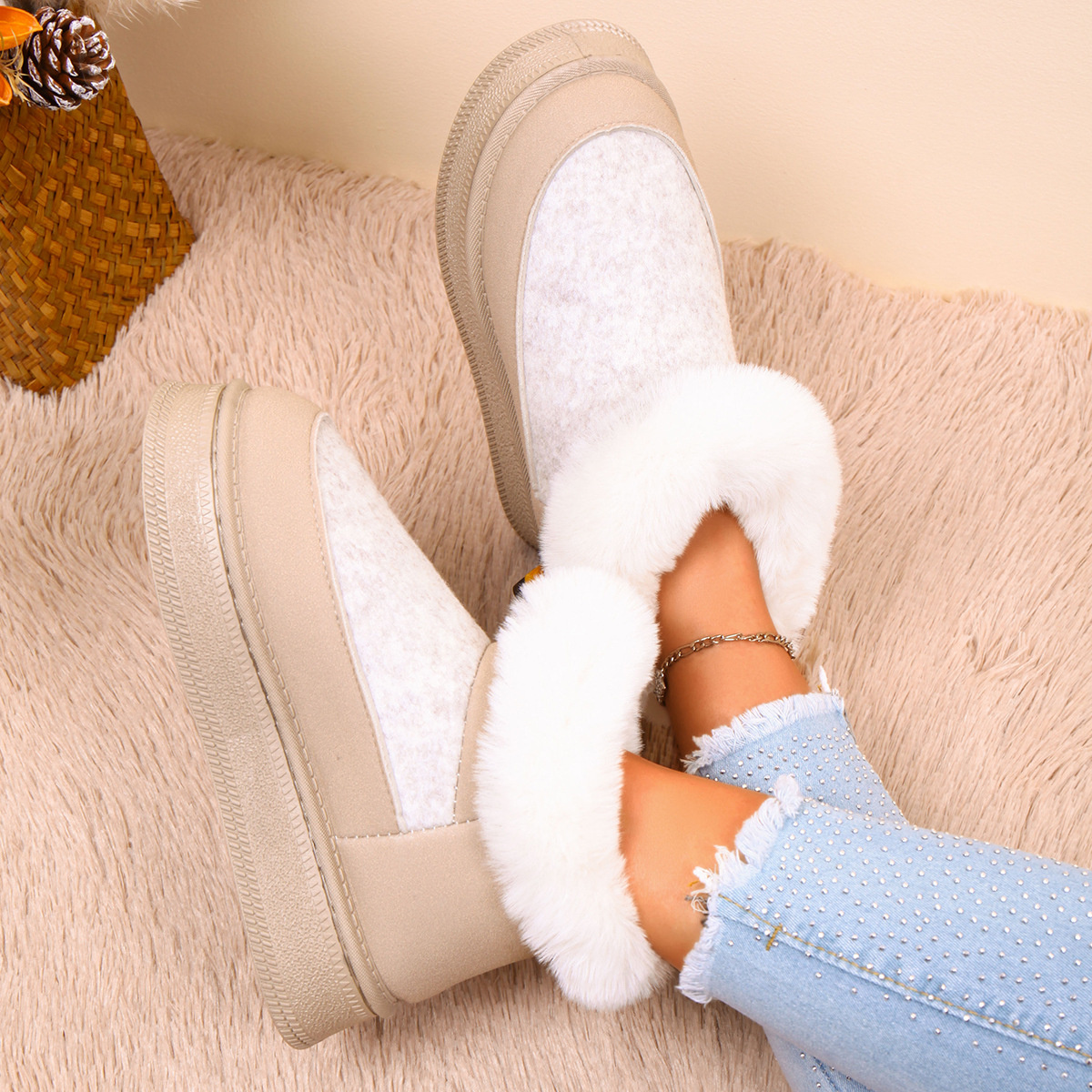 Round Toe Platform Boots