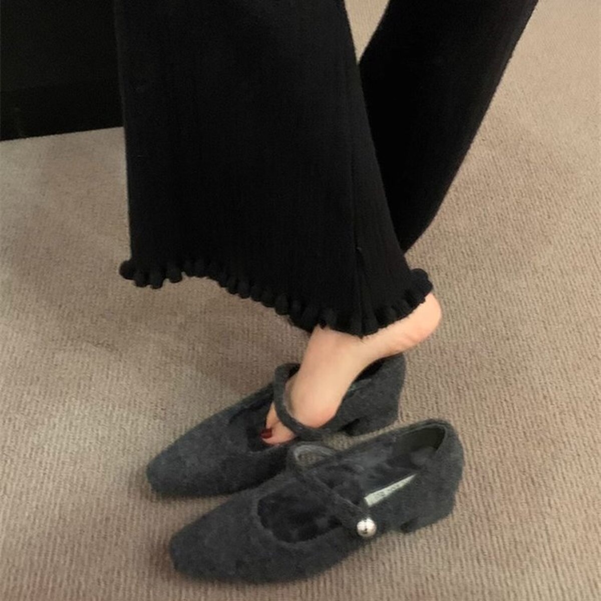 Elegant Block Heel Mary Jane Loafers