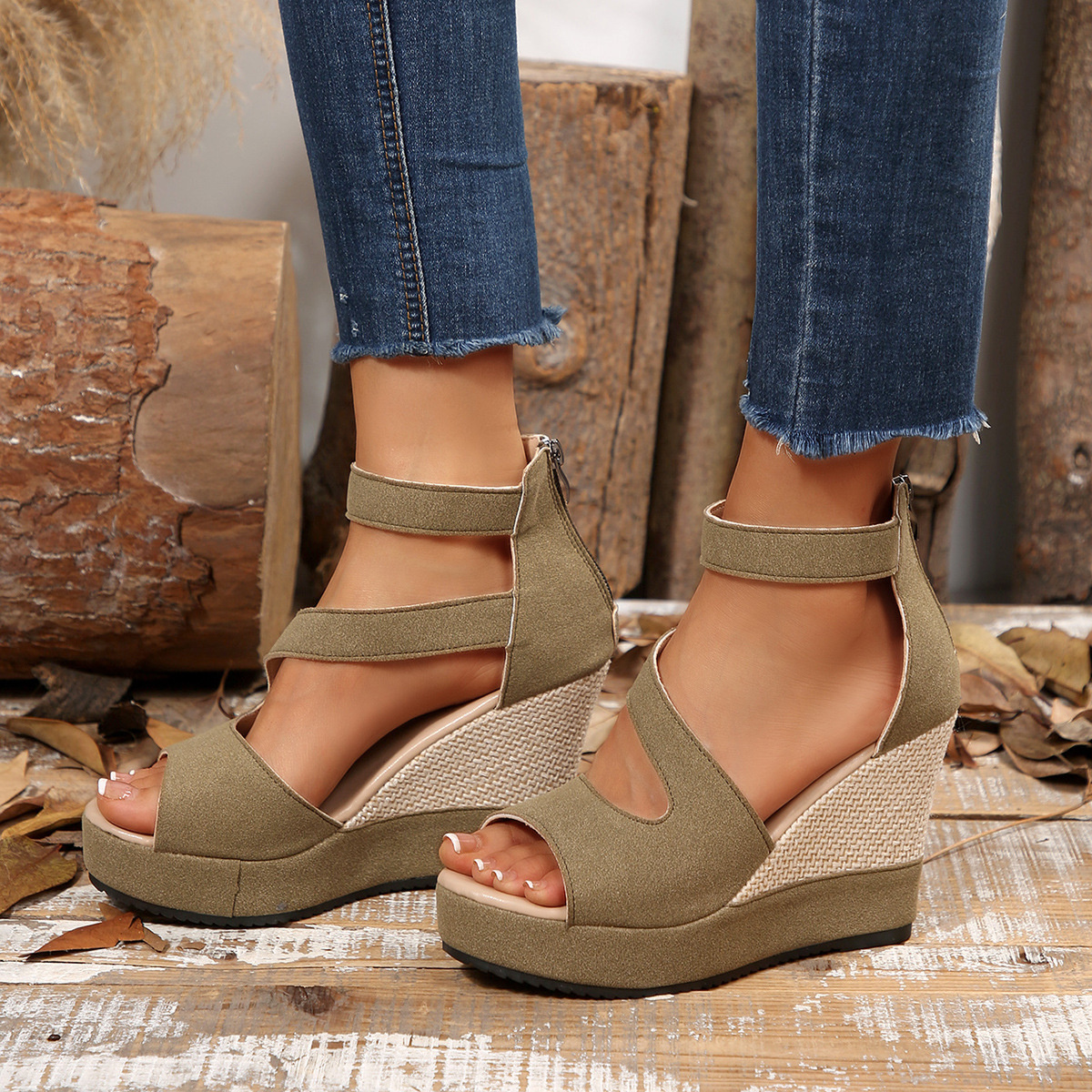 Open Toe Wedge Sandals