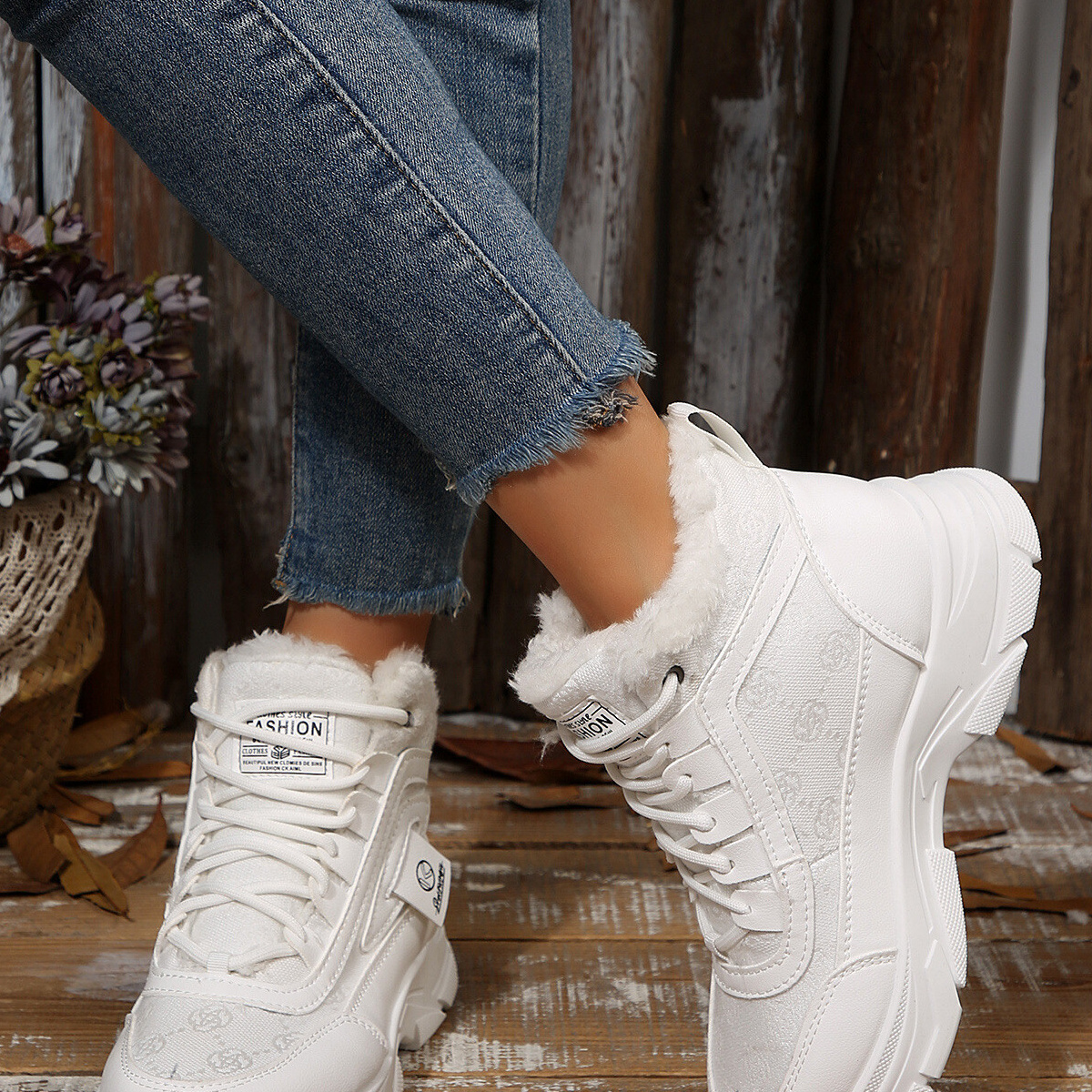 Plush Lined Ankle Boots