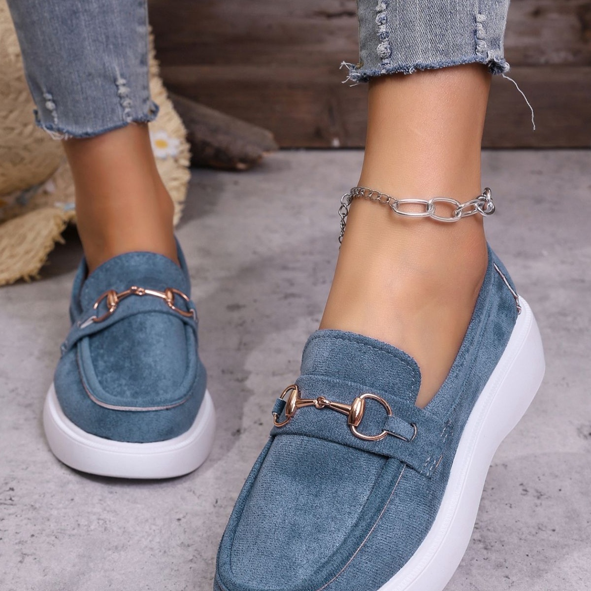 Round Toe Slip-Ons