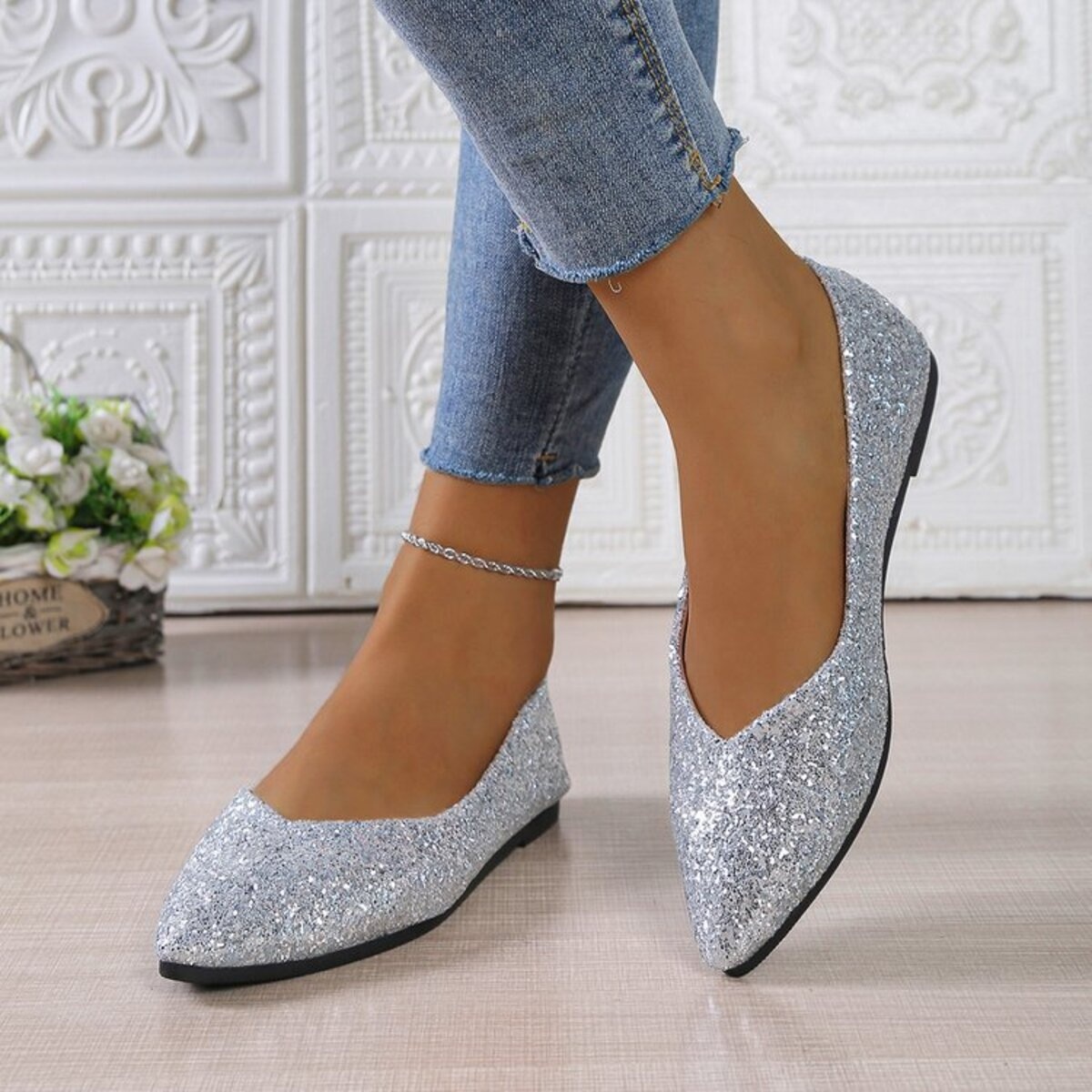Point Toe Flats Slip-Ons