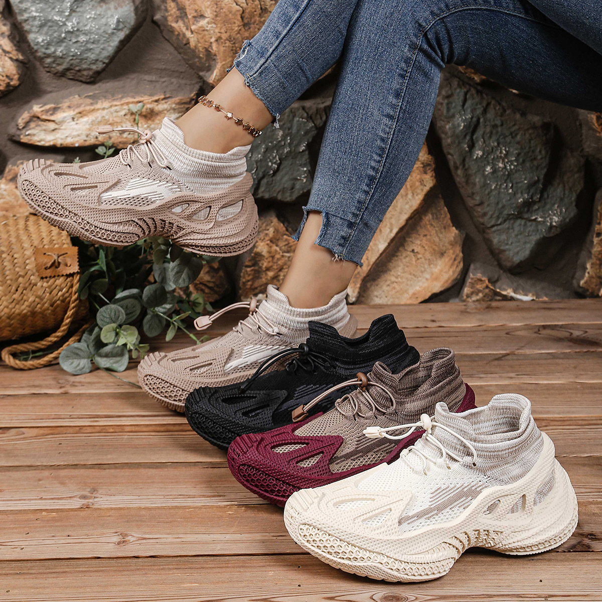 Lace Up Mesh Athletic