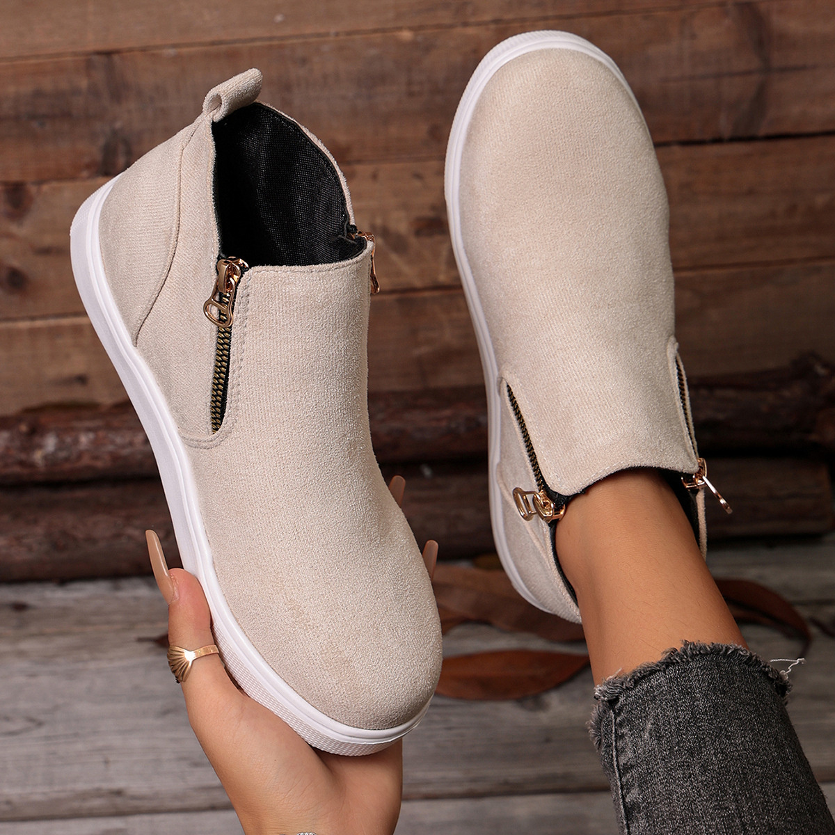 Round Toe Ankle Boots