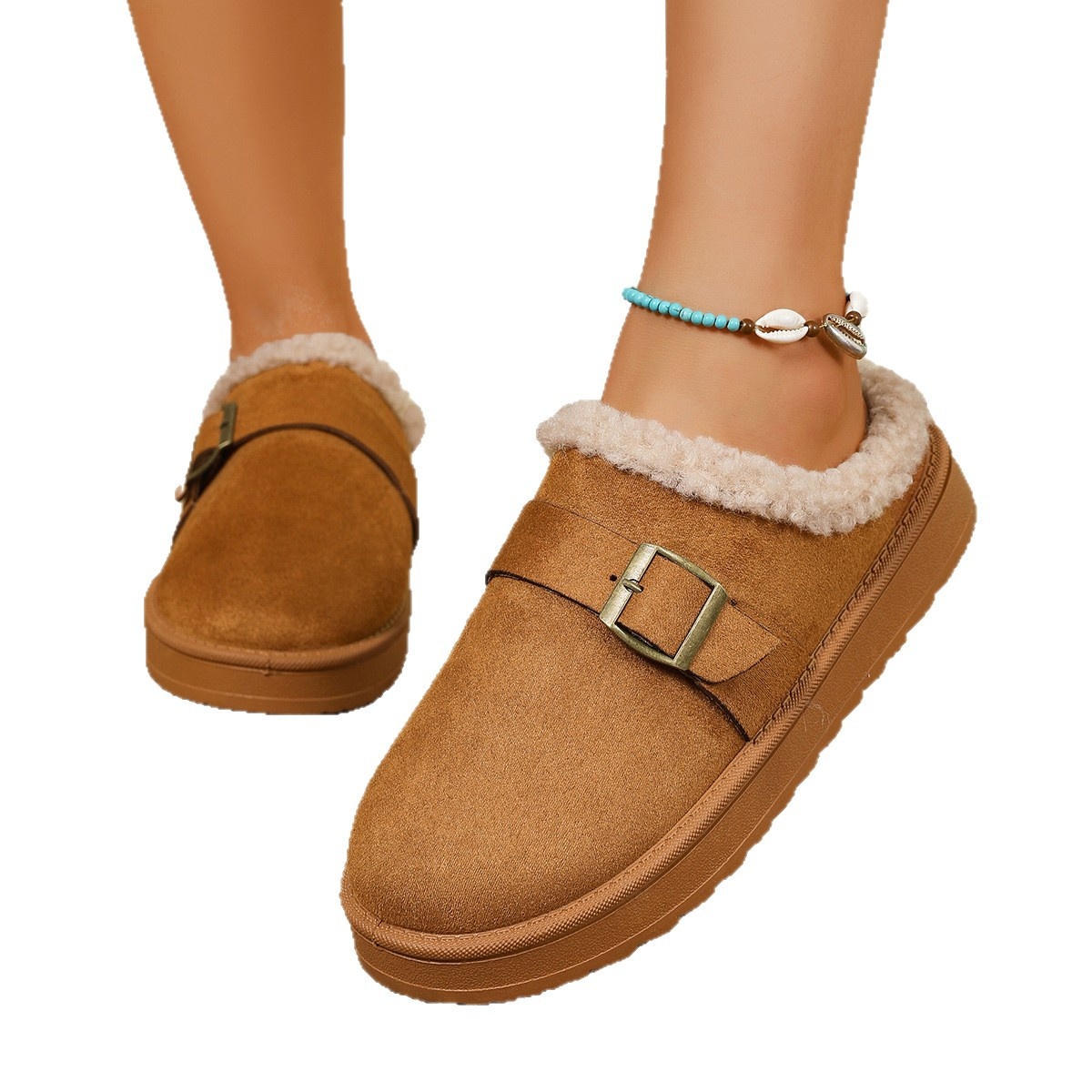 Round Toe Platform Slippers