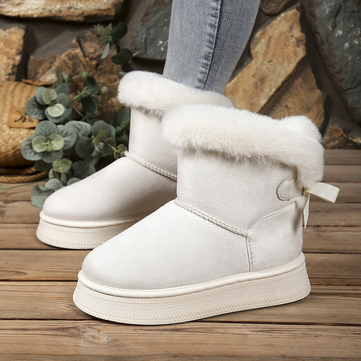 Fur-Lined Winter Ankle Boots