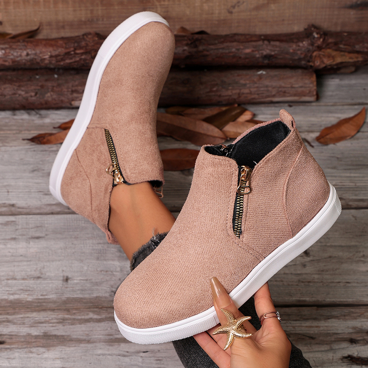 Round Toe Ankle Boots