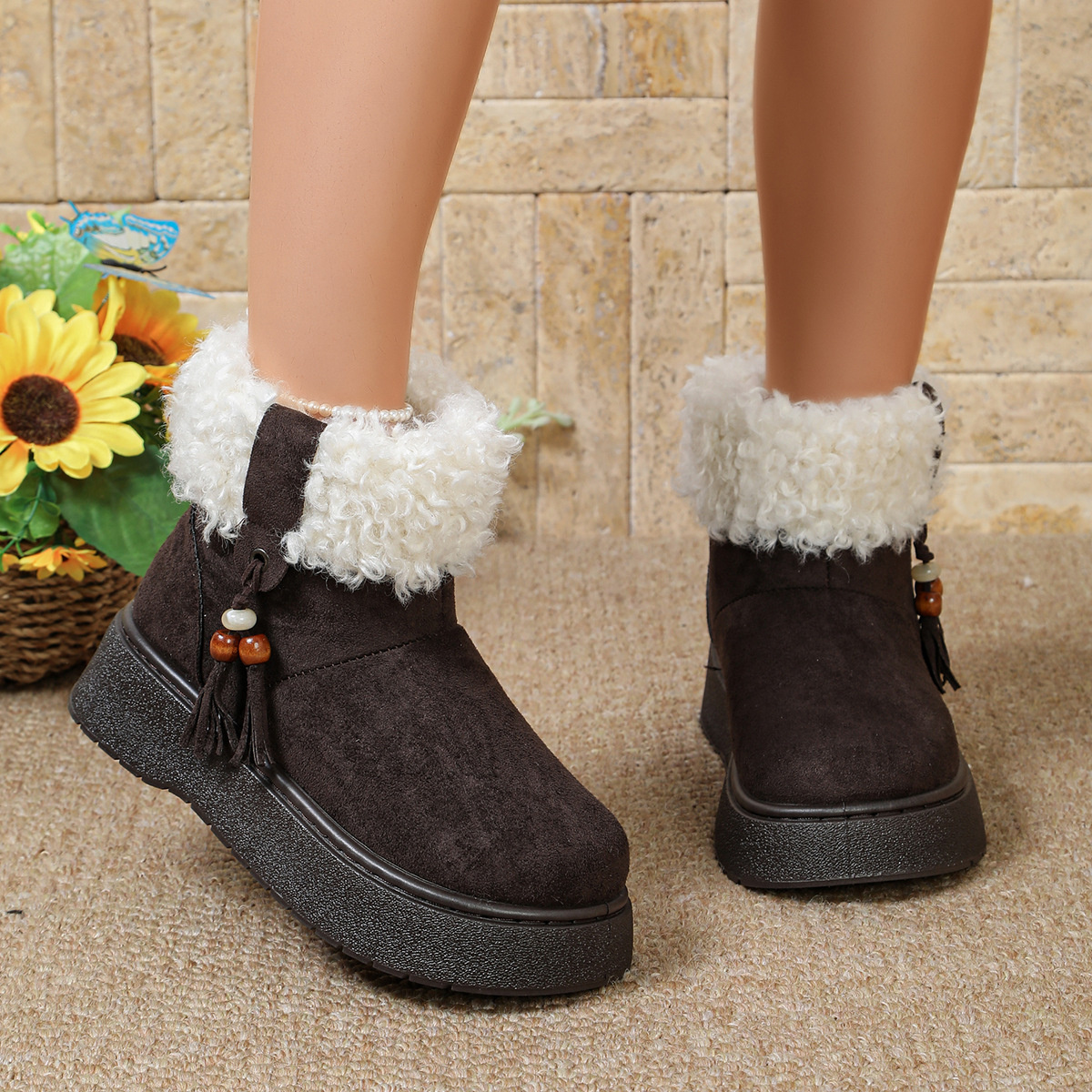 Round Toe Platform Boots