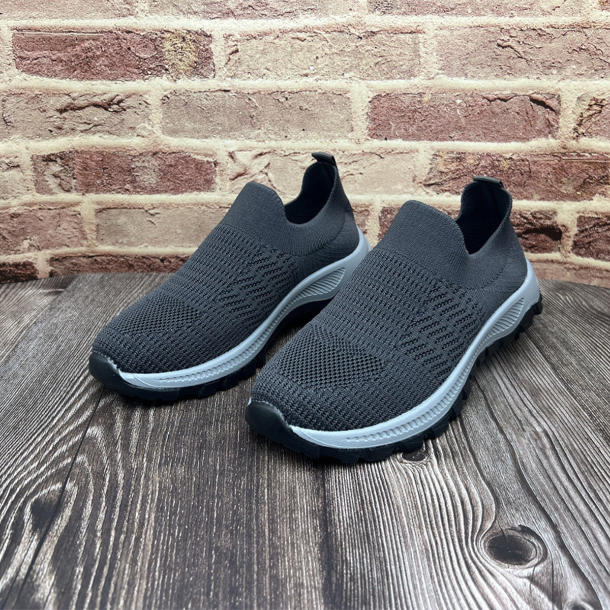 Round Toe Mesh Slip-Ons