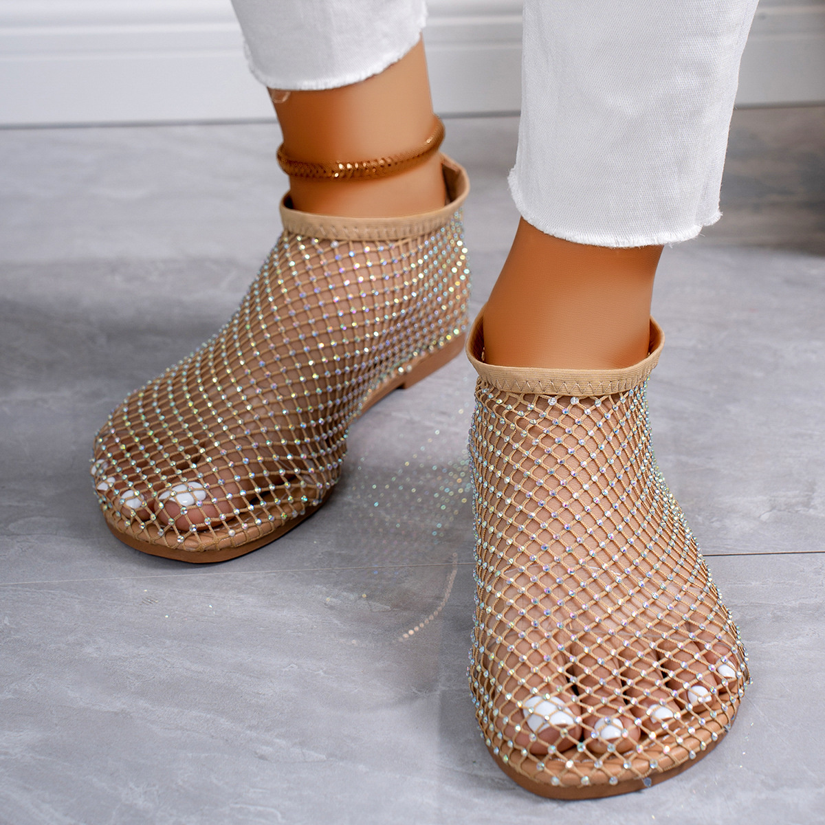 Rhinestone Hollow Out Sandals