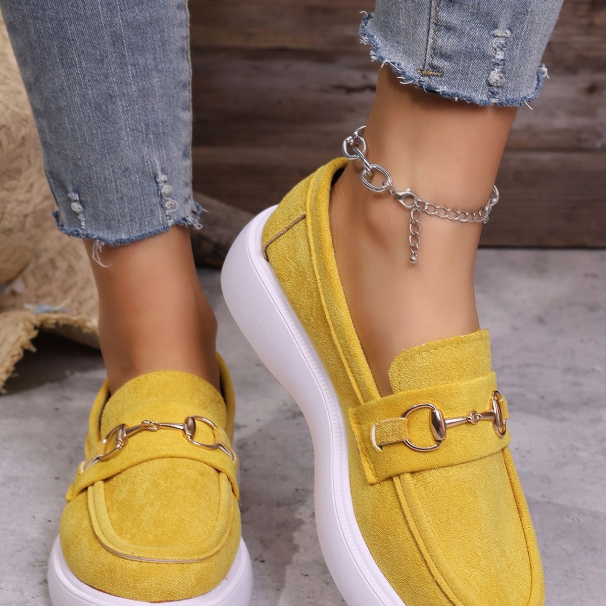 Round Toe Slip-Ons