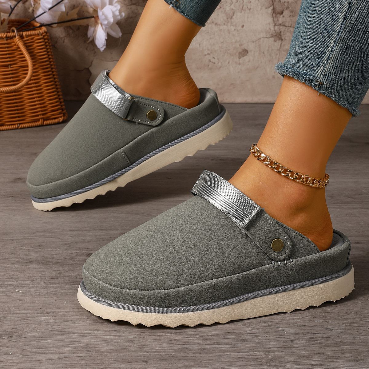 Round Toe Slip-Ons