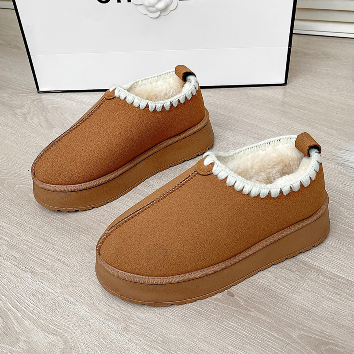 Fleece-Lined Winter Ankle Boots