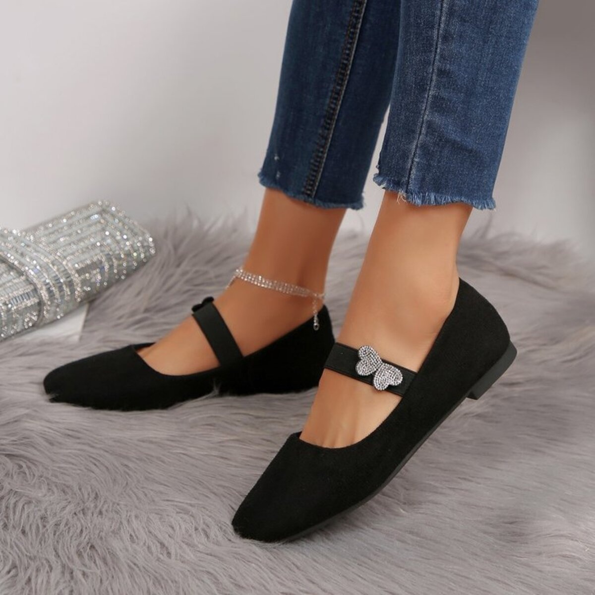 Square Toe Flats Slip-Ons